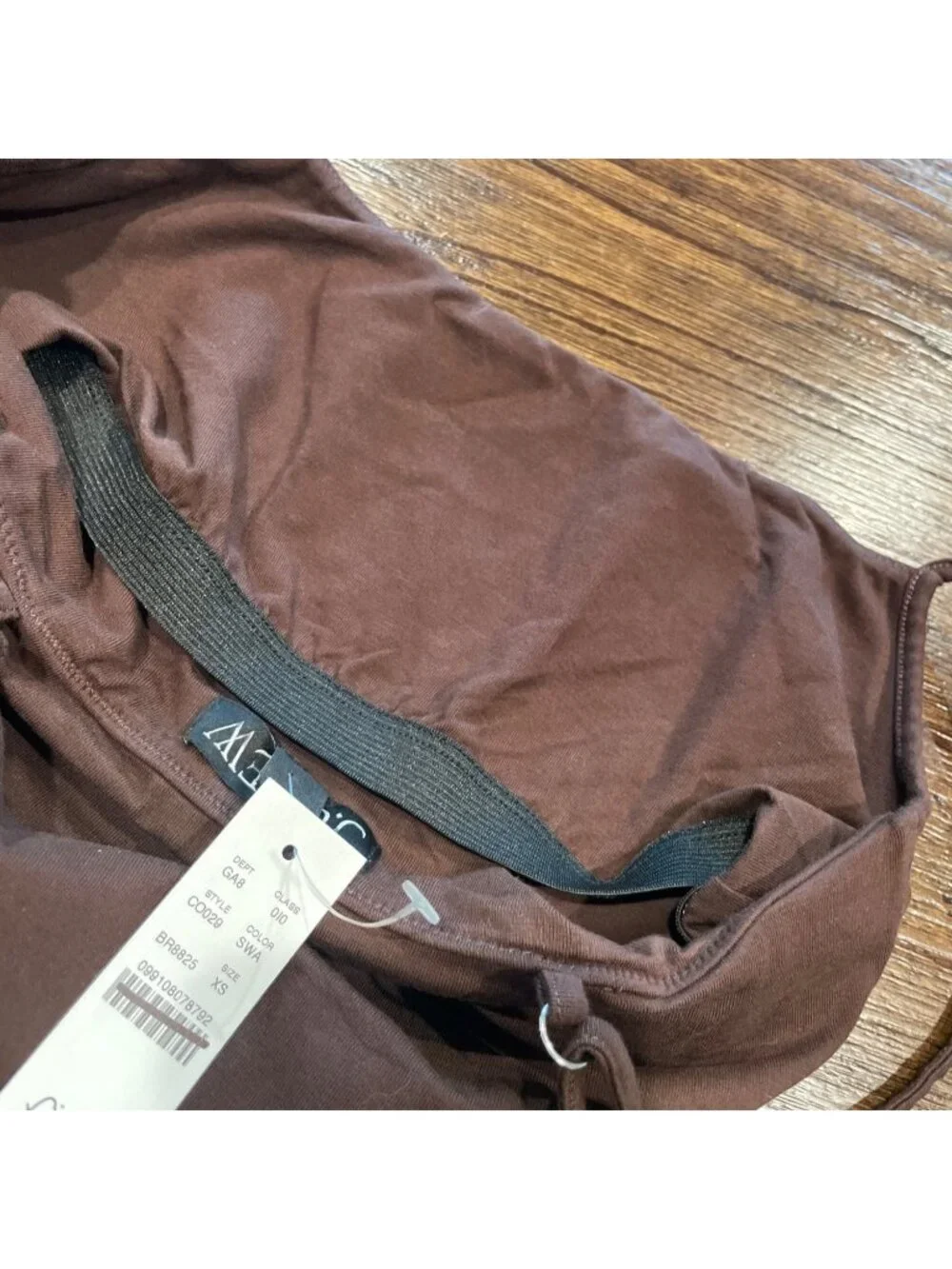 NWT J.Crew Tank Top XS Brown Stretch Cotton Shelf-Bra Slim Fitted Staple Basic